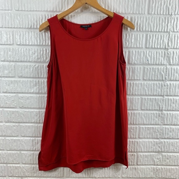 Lafayette 148 Ruthie High Low Silk Shell Tank S - Picture 2 of 5